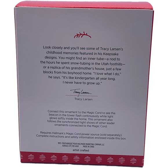 Hallmark Keepsake 2017 Holiday Lighthouse No. 6 Magic Light Ornament in Box - Picture 2 of 7